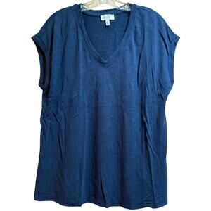 Jessica Simpson Blue Sleeveless Blouse - Size XL Summer Preppy Casual